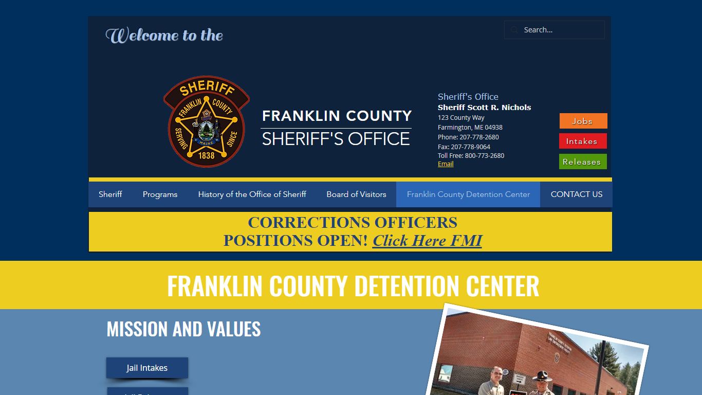 Franklin County Detention Center | franklincountyme-gov