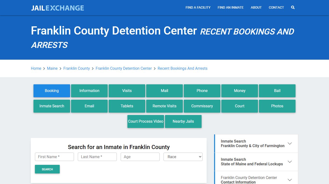 Franklin County Detention Center Recent Bookings And Arrests